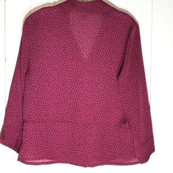 Emma James by Liz Clairborne Semi Sheer Button Up Blouse - Picture 5 of 8